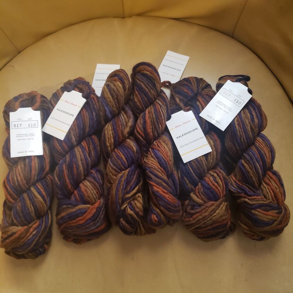 NEW Filatura Lanarota Kaleidoscope Extra Fine Merino Wool Peru Color 017 6 Skein